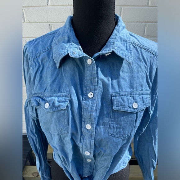 Umgee Blue Jean Polo Shirt - Picture 2 of 6